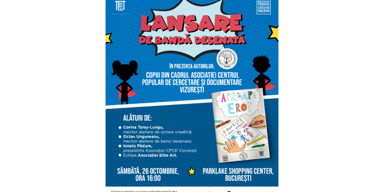Asociația Elite Art lansează, în cadrul ParkLake Shopping Center, banda desenată „Aproape Eroi”